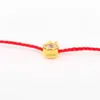 Hot Brand Pure 925 Sterling Silver Jewelry Silver Chain Gold Color Rabbit Bracelet Party Wedding Jewelry Thin Red Rope Bracelet