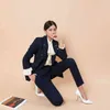 Summer Spring Formal Fashion Business Uniform Women Pant Suits 2 Piece Set Slim Blazer Jacket Office Lady 210514