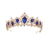 Nakrycia głowy Retro Bridal Crown poślubił barokową królową Golden RedGreensilver Kolor dla opcji Doświadczenie ślubne Akcesoria Crystal DI5281290
