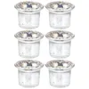 Bougies 6pcs Glass Creative Candle Cup Holder Simple Style Container247H