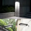 400lm LEDソーラーストリートライトPIRモーションガーデンロード屋外ランプ防水 - ブラックホワイト