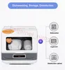 Mini Electric Dish Plate Washer Intelligent Automatic Dishwasher Kitchen Dish Washing Machine for Home Use