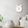 Wall Clocks Removable Nordic Alarm Clock Style Silent Wooden For Home Living Room Modern Design