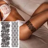 Meias impermeáveis ​​tatuagem sobre as pernas legal adesivo 3d bady arte colocar na mão perna de dedo para jovens ladys