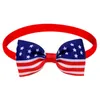 Independence Day Dog Collars Pets Cat Puppy Adjustable Bow Tie 4th of July Small Dogs Decorative Supplies