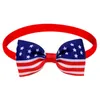 Independence Day Dog Collar Husdjur Kattvalp Justerbar Bow Tie 4th of July Small Dogs Dekorativa leveranser