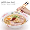 Chopsticks 1 Set 6 Pairs Durable Wooden Long Practical Pot