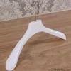 50pcs Clothes Hanger For Coats Garment And Fur Cloth Holders Thick Wide Shoulder White Plastic Storage Racks Hangers &