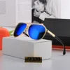 New Fashion Polarized Luxury Men Designer Sunglasses Premium Frame Gold Plated Square Frame Sunglass with Case
