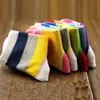 Cotton Children Socks for 13 Year Kids boys girls rainbow striped short Sport sock British style cute cartoon colorful24078122356