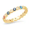 Anelli a fascia in oro riempito con strass arcobaleno bohémien per donna Vintage Ladies Midi Kunle Finger Ring Beach Jewelry regalo di Natale