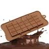 24 Grid Square Chocolate Mold stampo in silicone Stampi da forno blocco da dessert Bar Block Ice Cake Candy Sugar Bake Mold T2I53258