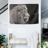 Lion Drapeau Bannière Pop Art Peinture Décoration de La Maison Drapeaux Suspendus 4 Oeillets dans Les Coins 3 * 5FT 96 * 144CM Inspirational Wall Decor