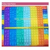 30*30CM Big Size Rainbow Push Bubble Poppers Board Fidget Toys Mega Jumbo Sup Large Finger Puzzle Stress Relief Game Anxiety Reliever