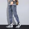 Męskie dżinsy 2022 Marka Letnia Długość kostki Baggy Mężczyźni Streetwear Jogger Fashion Print Denim Spodnie Harem Spodnie S-8XL