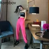 Korobov Yeni Varış Kore Koru Koridor Streetwear Pantolon Vintage Yüksek Bel Casual Kadınlar Joggers Moda Yaz Pantolon 210430