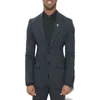 Svart Vit Stripe Män Passar Slim Fit Business Groom Wear Tuxedos Man Mode 2 Stycke 2 Pieces Blazer With Byxor Senaste Style X0909