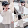 Solid Color Blouse Girl Spring Autumn Children's Shirts Casual Style Clothes For Girls 210412