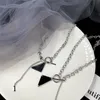 Classic Triangle Letter Necklace Designer Diamond Chain Necklaces Women Crystal Hip Hop Pendant Necklaces Gift