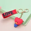 Kpop Coréia Bangtan Meninos Chave Anéis Pingente De Cão Bonito Coelho Carneiro Koala Boneca Ribbon Lanyard Metal Keychain mulheres