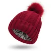 NewParty Hats Protection Fair Fility Silky и эластичные женщины POM мяч шапочки зима теплая вязание шляпу рождественские праздничные LLE11039