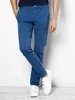 Colins Men Slim Fit Blue Pants men's trousers pants Trousers for men pants, CL10283 210715