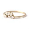 Moissanit 6pcs Armut Stoens Toplam 1CTW Lab Diamond Solitaire Düğün Nişan Yüzüğü Seti Katı 14K Sarı Altın Kadınlar için7909583