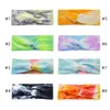 Vrouwen hoofdbanden Headwraps Tie Dye Turban Hairbands Mode Haaraccessoires Running Hoofdband Sport Yoga Hairband M3766