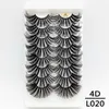 Toptan 8 Çift 25mm 3D Vizon Kirpik Dramatik Kirpikler Wispy Sahte Kirpik Uzatma Hacmi Sahte Cils Göz Makyajı Araçları