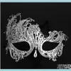 Masker festliga hem trädgård kvinnor järn halloween metall diamant phoenix halv ansikte cosplay mask party leverans 4styles rra2334 droppe delive