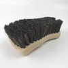 Lucullan More Dense Pure Black Premium Select Horse Hair Interior Cleaning Brush for Leather, Vinyl, Fabric