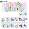 Colorful Nail Rhinestones Mixed Oval Waterdrop Round Chameleon AB Crystal Glass Gems Strass 3D Glitter Nail Art Decorations