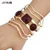 Lzhlq Geometric Multilayer Wire Bangle Trendy Maxi Opened Resin Cuff Bracelet for Women 2020 Fashion Brand Jewelry Accessories Q0719
