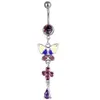 D0037 Owl Animal Belly Navel Button Ring Mix Colors012348424779