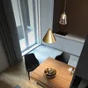 Lampada a sospensione a LED nordica in vetro con paralume nero per sala da pranzo, camera da letto, bar, guardaroba, decorazione di piccole lampade a sospensione