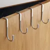 Hooks Rails rostfritt stål gratis stansskåpsdörr utan spårkrok S-typhängare bakre kappa handduksnyckelhållare