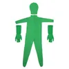 Berretti Tuta intera verde Effetto invisibile Elastico a scomparsa Tuta da uomo Costume da donna Chromakey Costume unisex Davi22