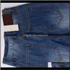 Abbigliamento Abbigliamento Drop Delivery 2021 Mens Big Boot Cut Gamba svasata Vestibilità ampia Vita alta Designer maschile Jeans classici in denim Pantaloni Bell Bottom I8Q