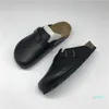 Tappar f￶r kvinnor m￤n pu l￤der tillverkade boston clogs tofflor unisex berks mjuk fotb￤dda t￤ppa fast f￤rg