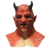 Belial Die Dämonenmaske Teufel Latex Cosplay Kostüm Requisiten Masken Handschuhe Halloween X0803