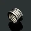316L titanium steel fashion spring ring for woman jewelry rose gold wide gift not box brand ring