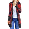 Women's Trench Coats 2021 Women Sweater Cardigan Winter Christmas Print Button Long Top Casual Cardigans Chic Korean Fashion Knit Jacket