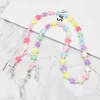 Catena per montature da sole per unisex con perline colorate Stella Farfalla Cuore Sorriso Ciondolo Occhiali antigoccia Catene Gioielli con cordino