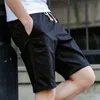 Летние новые шорты Мужчины черные хаки повседневные хлопковые пляжные шорты понижа эластичная талия мода Бермуды короткие бегуны 4xl 5xl 210412