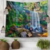 Spectacular Waterfall Landscape Tapestries Wall For Home Deco Living Room Bedroom Large Size 210609