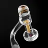 Full Weld Beveled Edge Smoking Terp Slurper Quartz Banger Diamond bottom with Glass Marble Screw And 4mm Ruby Pearls Set Nails For Bongs