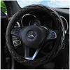 Car Steering Wheel Cover DiamondStudded Crown Soft Leather Auto SteeringWheel Cover Steering Covers Suitable Car Accessories5791412