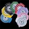 3Fashion Quartz Finger Ring Watch Lady Wristwatches Kız Silicon Saatler Saatler Yuvarlak Saat Rhinestone Elastik Saatler Hediye 7902968