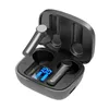 Écouteurs Bluetooth 5.0, casque d'écoute pour sport en plein air, affichage LED avec micro, boîte de chargement, étanche 9D, sans fil