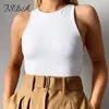 FSDA 2020 Ärmlös Sexig Bodysuit Kvinnor Svart Khaki Body Tops Off Shoulder Summer Casual White Bodysuits Streetwear Y0927